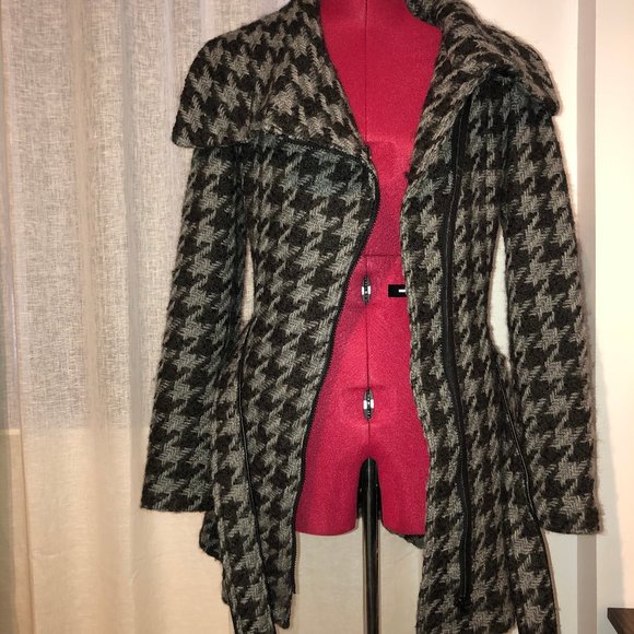 Houndstooth wool coat - Picture 2 of 7